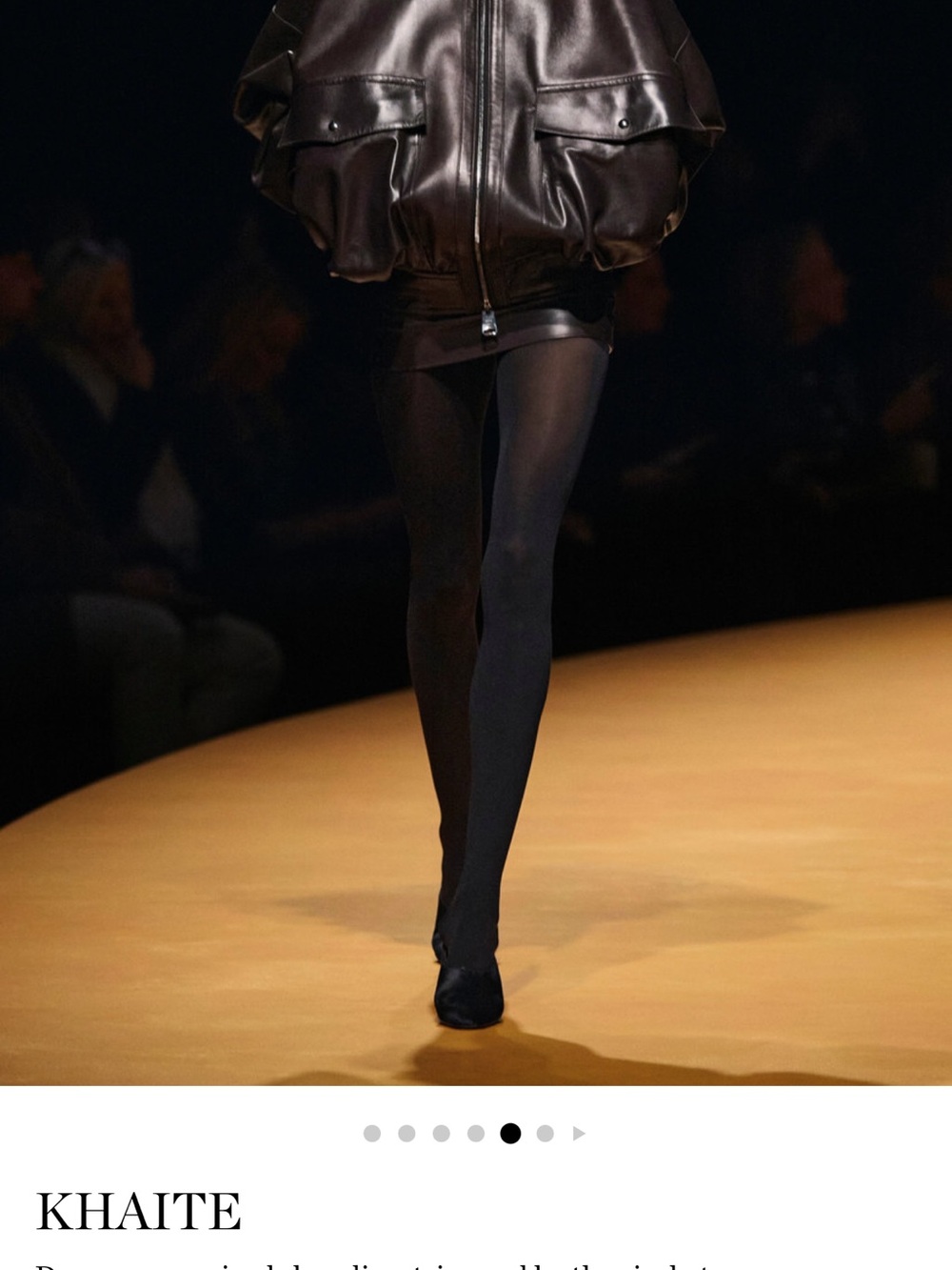 KHAITE Daemon Dark Brown Leather Bomber Jacket with Black Fur Collar NWT XS - Picture 4 of 9